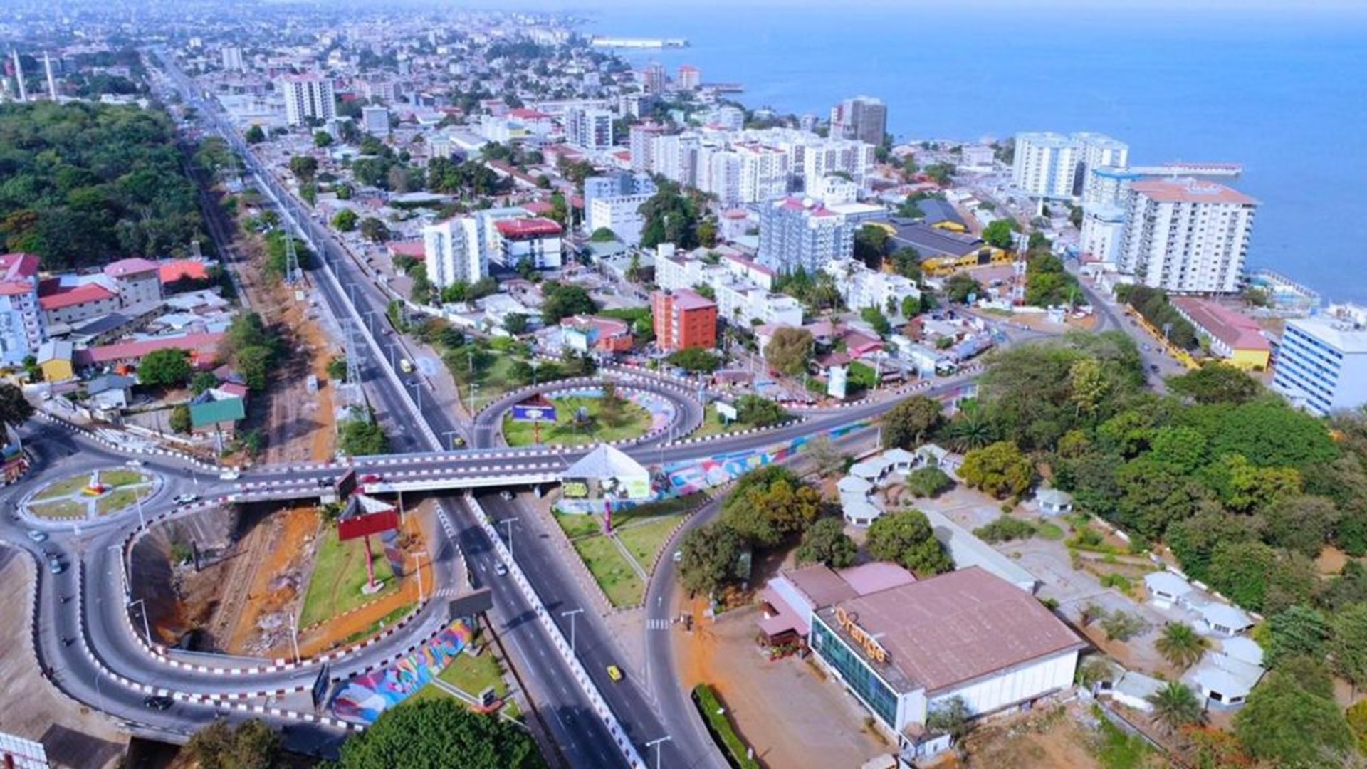 Ville de Conakry avec une vue sur Coleyah